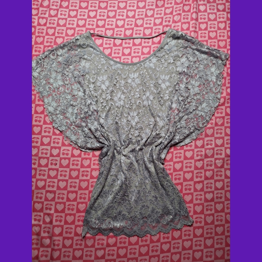 Gray Lacey Beaded Sentimental NY Dress